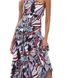 Anthropologie One Shoulder Maxi Dress